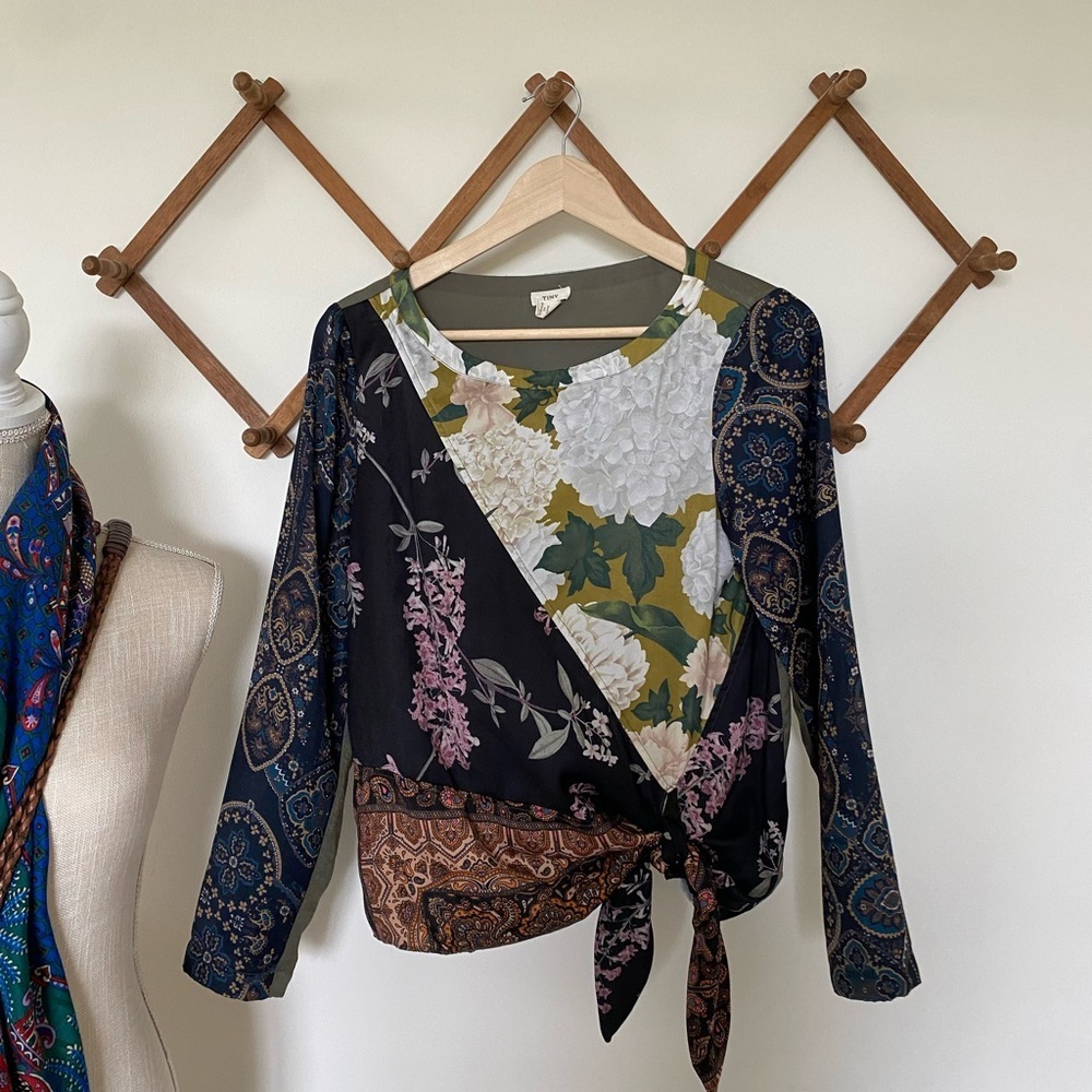 Anthropologie | Tiny Mixed Print Blouse - image 3